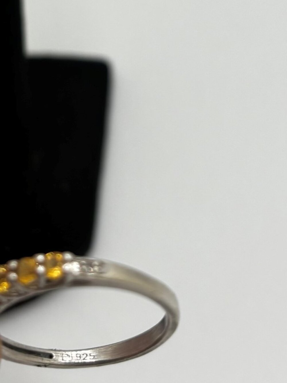 Sterling Silver Citrine Stone ring Size 7 - Picture 2 of 3